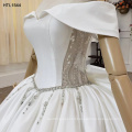 Jancember HTL1544 Heavy Stain Ball Gown High Quality Wedding Dress In Sale